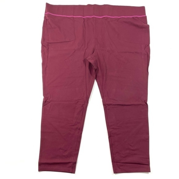 New Logo Lori Goldstein Layers Contrast Stitch Leggings Size 5X - Picture 2 of 9